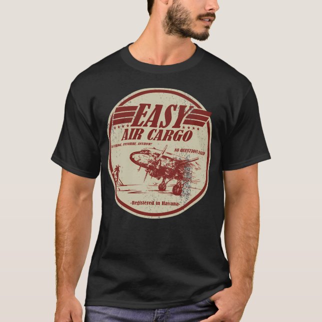 Camiseta C-47 Skytrain - Dc-3 Dakota Easy Air Cargo (Distre (Frente)