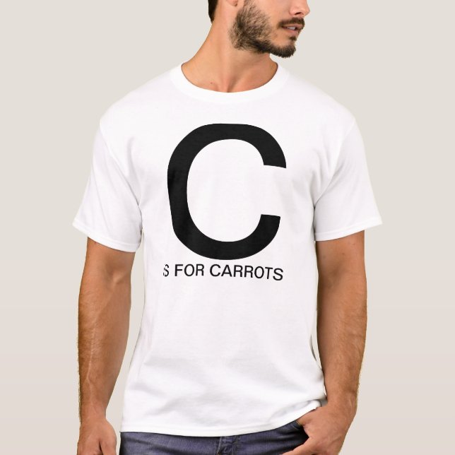 Camiseta C é para cenouras (Frente)