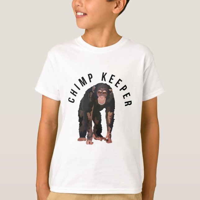 Camiseta C é para Chimp Keeper (Frente)