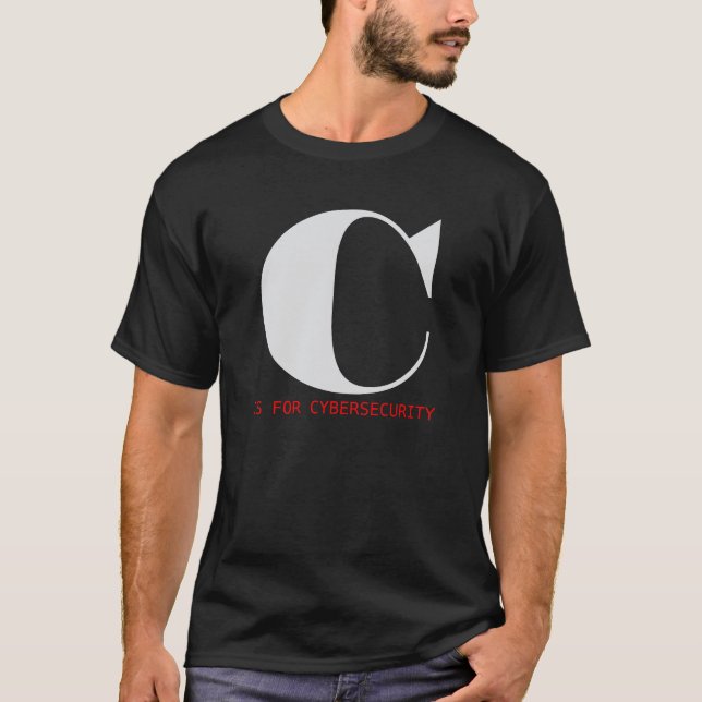 Camiseta C é para cibersegurança (Frente)