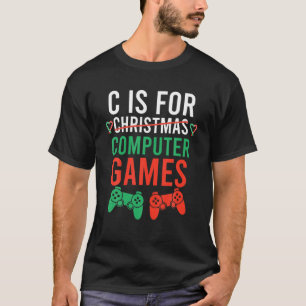 Camiseta C É Para Jogos De Computador Jovens Homens De Nat