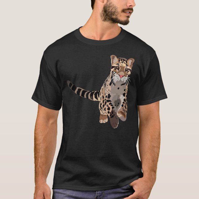 Camiseta C É Para Leopardo Nublado (Frente)