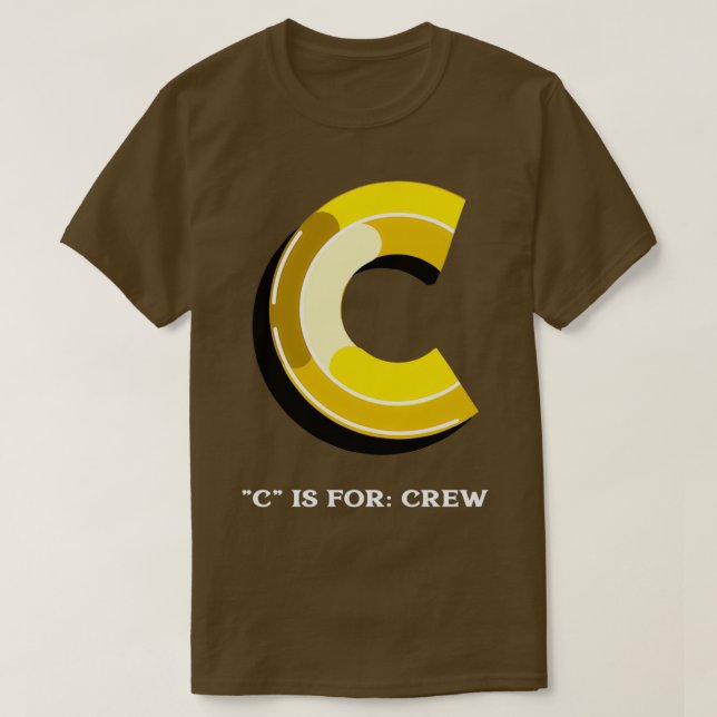 Camiseta C É Para Tripulação (Frente do Design)