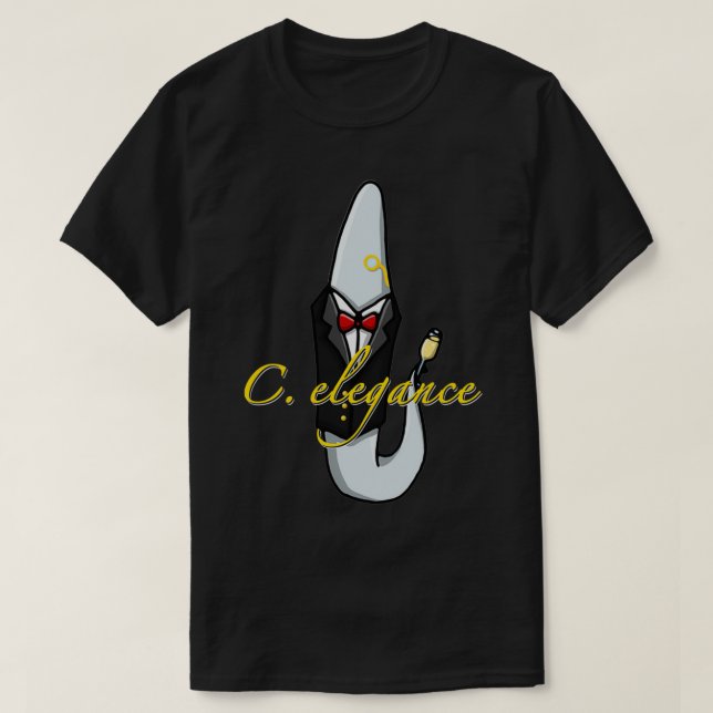 Camiseta C elegance ciência divertida (Frente do Design)