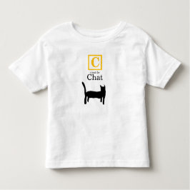 Camiseta C est le chat (o gato, francês)