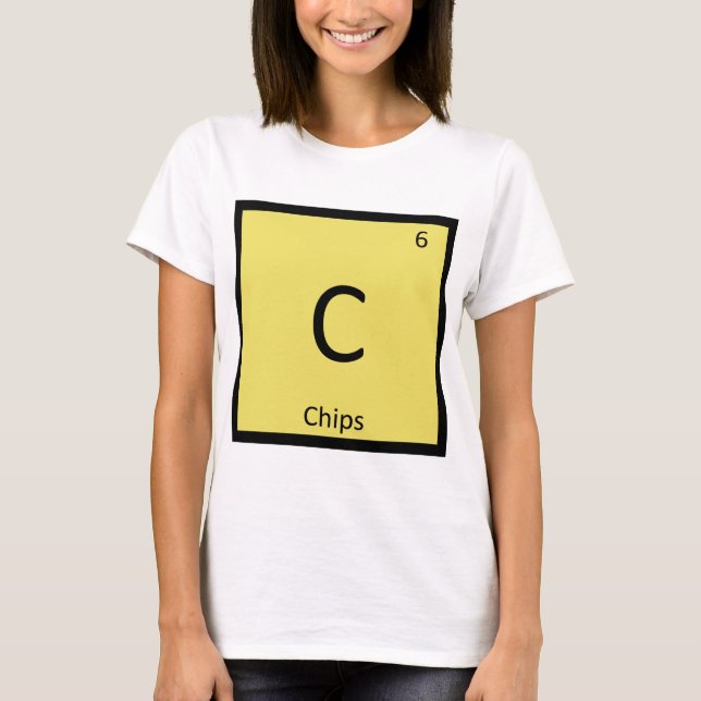 Camiseta C - Lanche de Batata Frita Química Símbolo da Tabe (Frente)