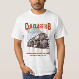 Camiseta C&O Class H-8 Allegheny Locomotive - American flag