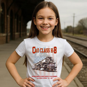 Camiseta C&O Classe H-8 Locomotiva Allegheny - bandeira ame