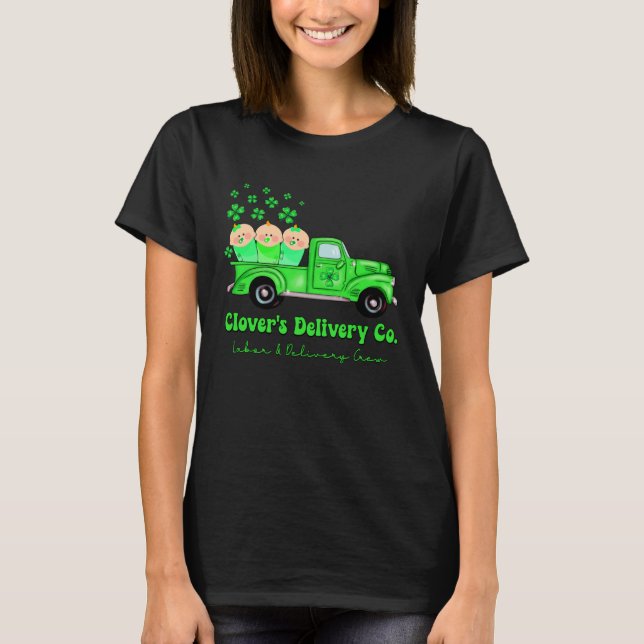 Camiseta C s Co  St Patrick s Day Labor And Delivery (Frente)