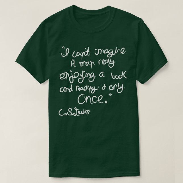 Camiseta C S Lewis on Books (Frente do Design)
