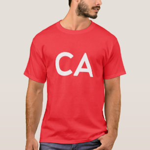 Camiseta CA - Canadá - Design Combo de Três Partes - Fla Ca