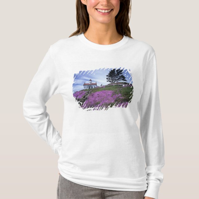Camiseta CA, Crescent City, farol de Battery Point com (Frente)