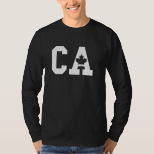 Camiseta CA - Letra C e A maiúscula alfabeta - Canadá - Map
