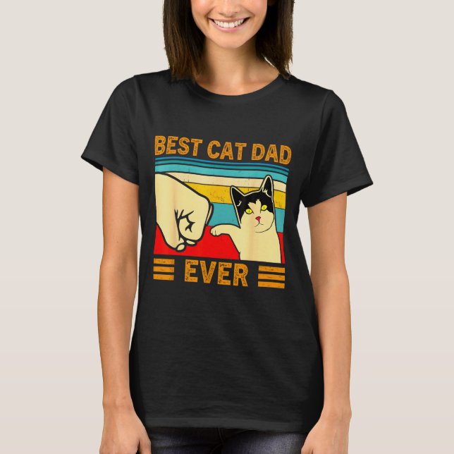 Camiseta Ca Men Cat Dad Ever Funny Cat Lover Gift  (Frente)