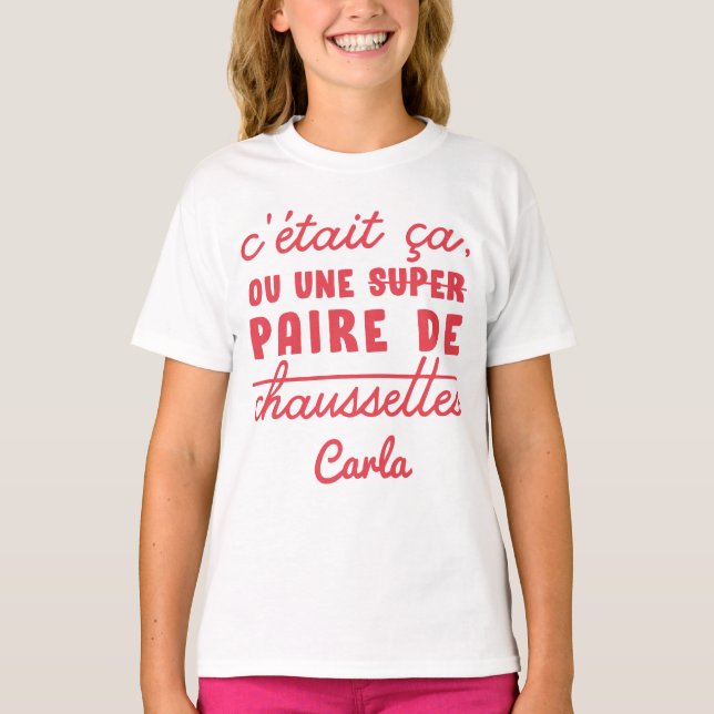 Camiseta Ça ou une paire de chaussettes (Frente)