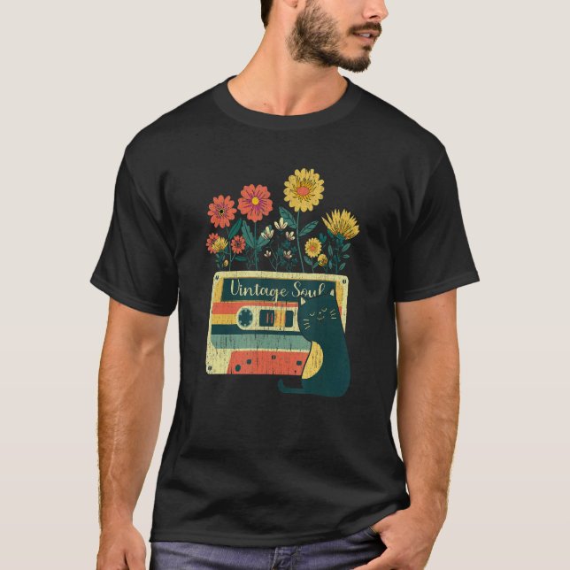 Camiseta Ca para Dama Retro Alma Flores Flor Silvestre (Frente)