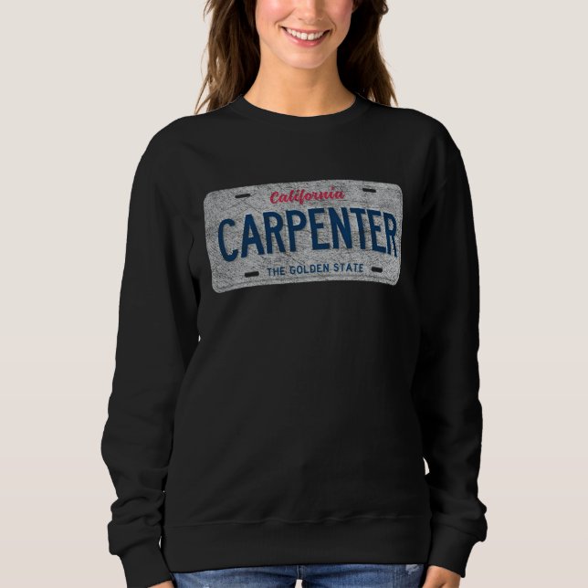 Camiseta CA State Vanity License Plate CARPENTER (Frente)