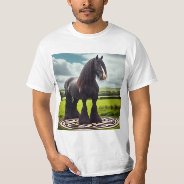 Camiseta Caballo sobre el nudo celta (Frente)