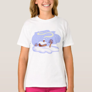 Camiseta Cabana Aconchegante de Inverno em Paisagem de Neve