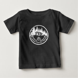 Camiseta Cabana de Campo Casa de Madeira Nome da Família