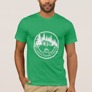 Camiseta Cabana de Campo Casa de Madeira | Nome da Família