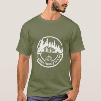 Camiseta Cabana de Campo Rústica | Nome da Família Personal