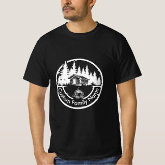 Camiseta Cabana de Campo Rústica | Nome da Família Personal