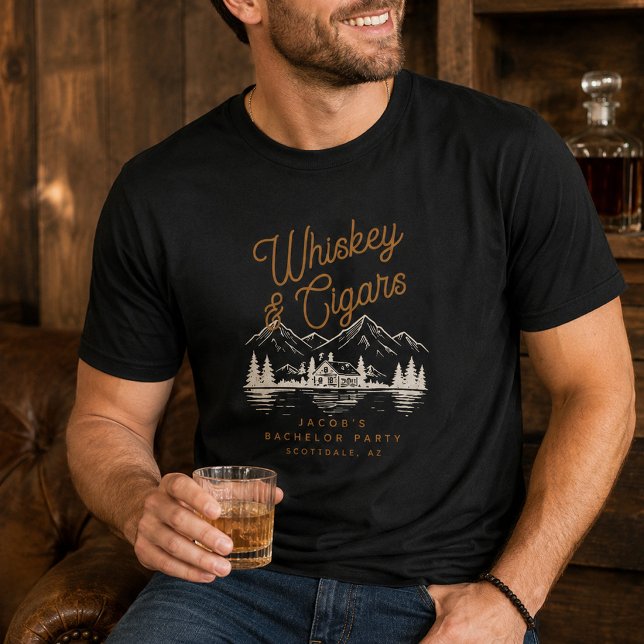 Camiseta Cabana de Casa de Lago para Festa de Solteiro com  (Criador carregado)