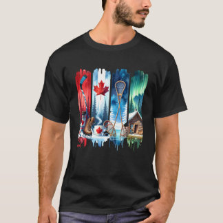 Camiseta Cabana de Hockey Maravilhas de Inverno Canadense P