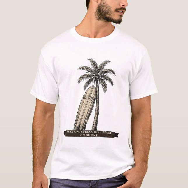 Camiseta Cabana de Surf Divertida (Frente)