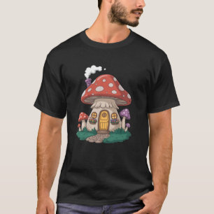 Camiseta Cabana Mágica de Cogumelo Fantasia