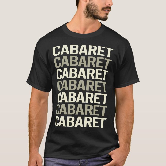 Camiseta Cabaret de Texto Branco (Frente)