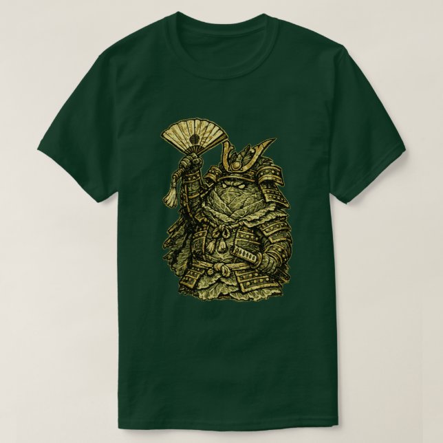 Camiseta Cabbage Colonel — Funny Vegetable Commander  (Frente do Design)