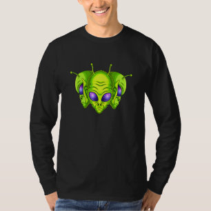 Camiseta Cabeça alienígena Alienígena Colorida Rave Tee Acr