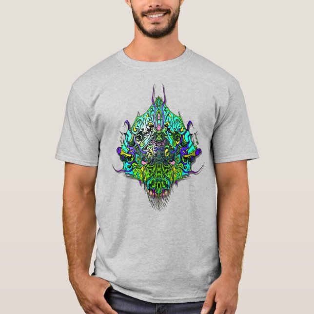 Camiseta Cabeça alienígena - Aqua (Frente)