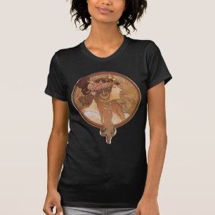 Camiseta Cabeça bizantina de Alphonse Mucha, Brunette