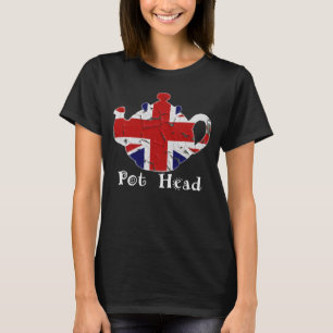 Camiseta Cabeça britânica engraçada do pote do bule