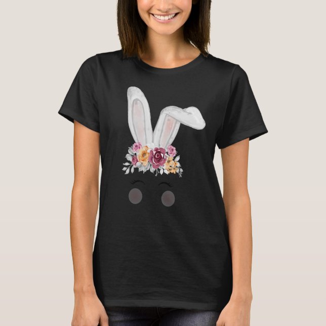 Camiseta Cabeça Coalhada Com Flores Coelho Cuto Eas (Frente)