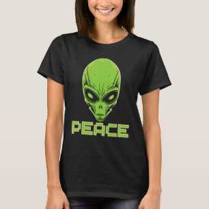 Camiseta Cabeça Colorida de Alienígenas, Feira de Paz, OVNI