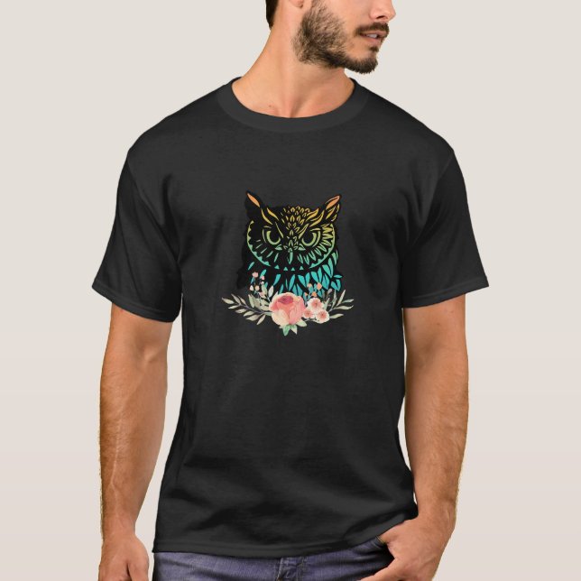 Camiseta Cabeça Colorida Incrível Com Rosa (Frente)