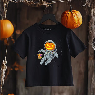 Camiseta Cabeça de Abóbora Astronauta, Halloween Espacial
