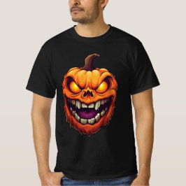 Camiseta Cabeça de Abóbora Sorriso Sinistro