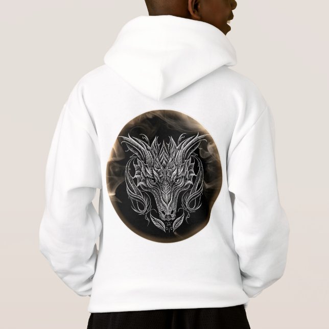 Camiseta Cabeça de abstrato Dragão Estética (Verso)