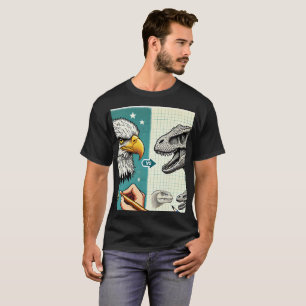 Camiseta Cabeça de Águia e Camisa-T do Dinossauro