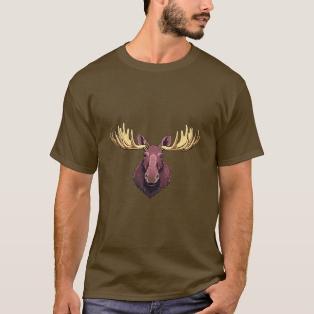 Camiseta Cabeça de alce macho (Frente)