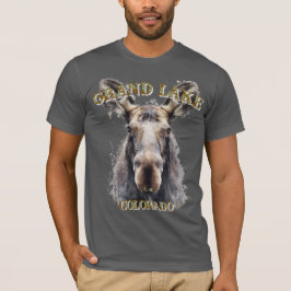 Camiseta Cabeça de Alce País do Alce Grand Lake, CO