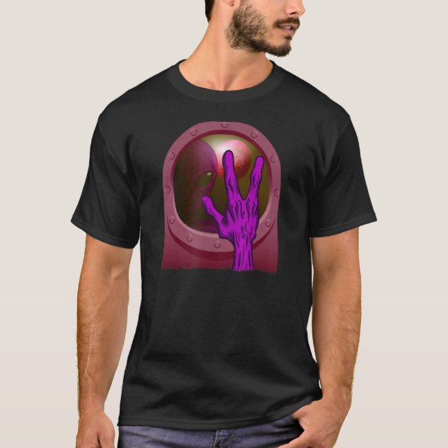 Camiseta Cabeça De alienígena Da Área De Acreditação 51 Esp (Frente)