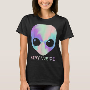 Camiseta Cabeça de alienígena Mantenha-se estranho espaço d