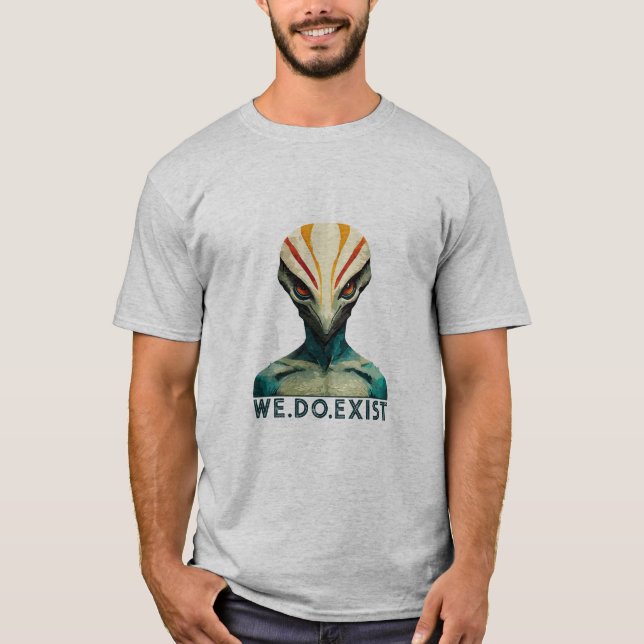 Camiseta Cabeça de alienígena - Nós Existe Camisa-T (Frente)