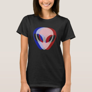Camiseta Cabeça de alienígena Trippy para Techno Rave EDM M